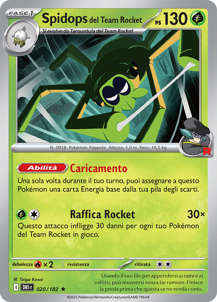 Spidops del Team Rocket (Reverse Holo)