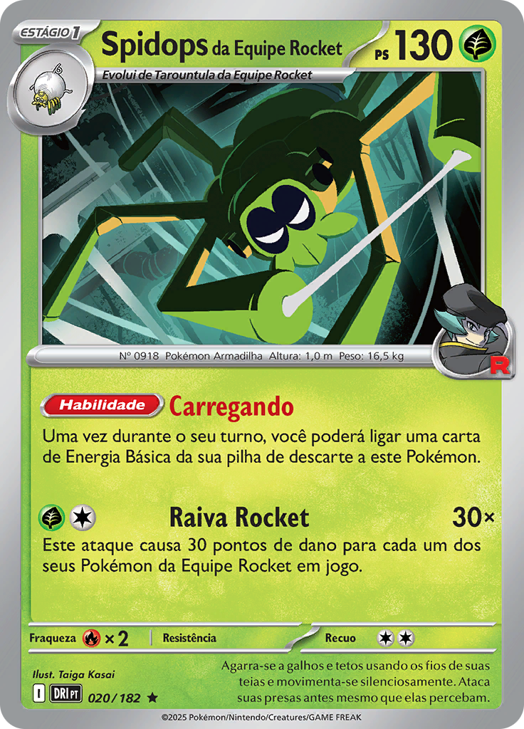 Spidops da Equipe Rocket (Reverse Holo)