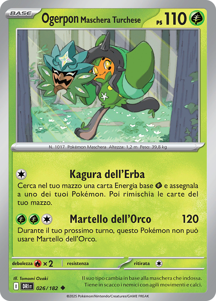 Ogerpon Maschera Turchese (Reverse Holo)