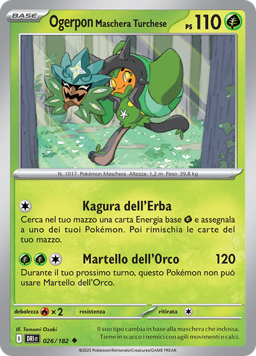 Ogerpon Maschera Turchese (Reverse Holo)
