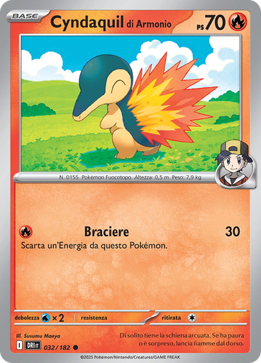 Cyndaquil di Armonio (Reverse Holo)