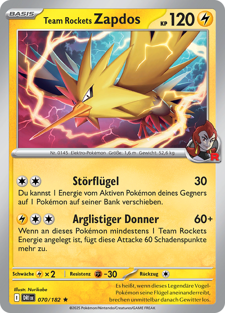 Team Rockets Zapdos (Reverse Holo)