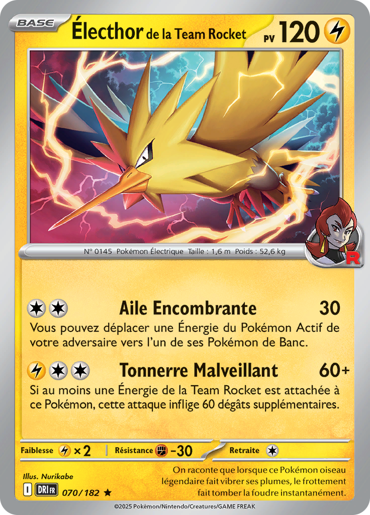 Électhor de la Team Rocket (Reverse Holo)