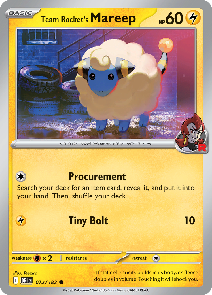 Team Rocket's Mareep (Reverse Holo)