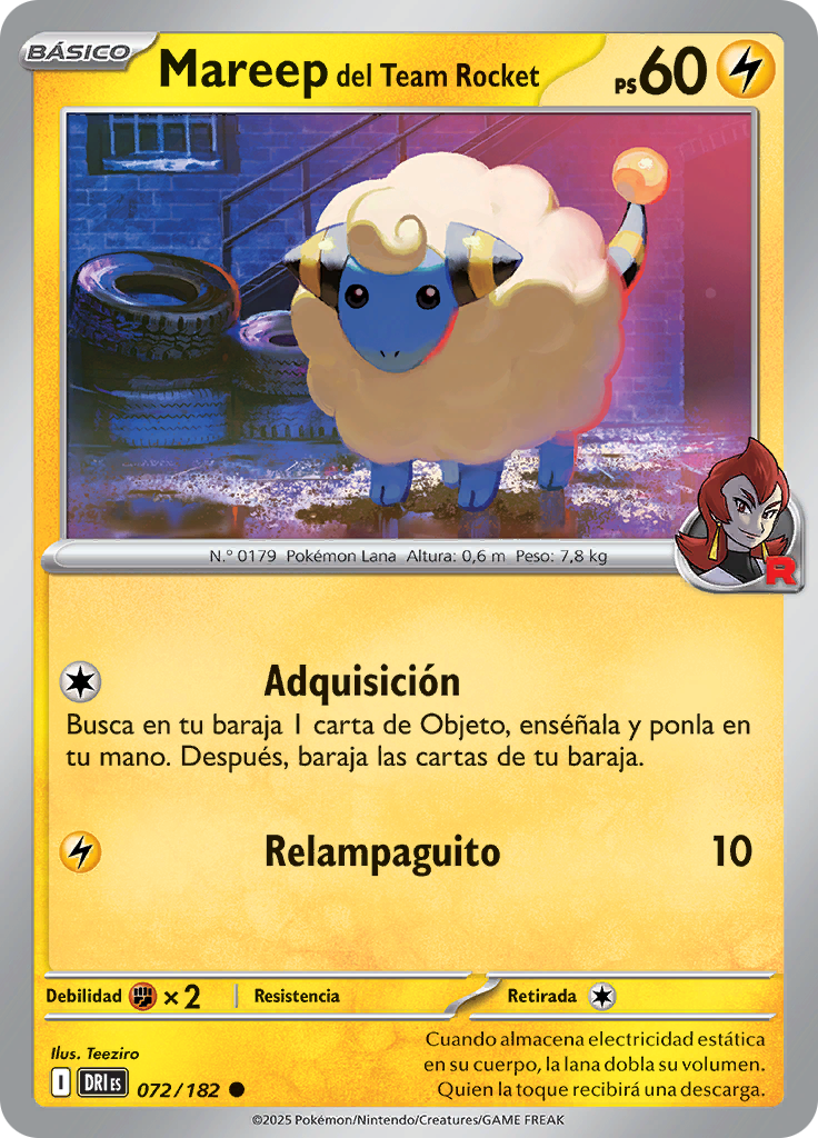 Mareep del Team Rocket (Reverse Holo)
