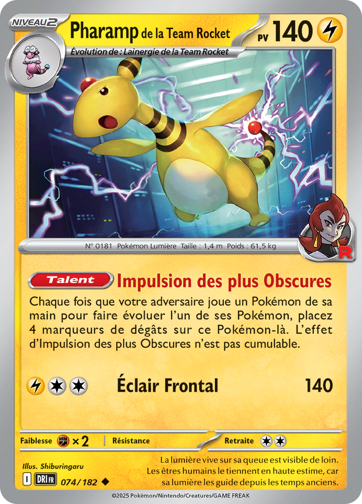 Pharamp de la Team Rocket (Reverse Holo)