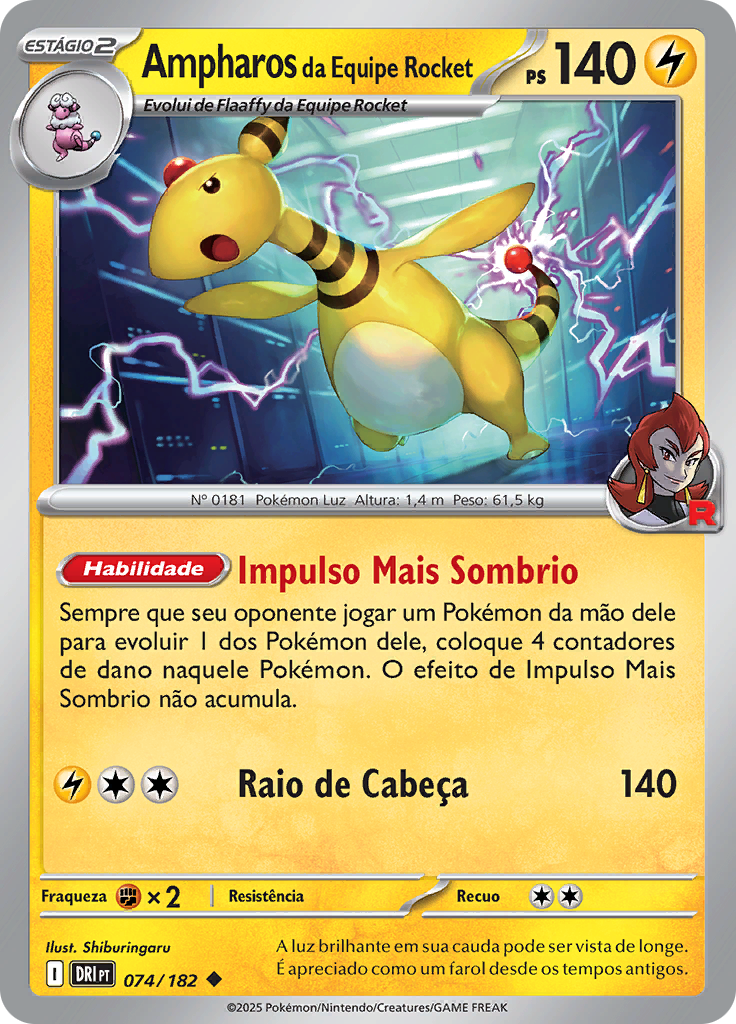 Ampharos da Equipe Rocket (Reverse Holo)