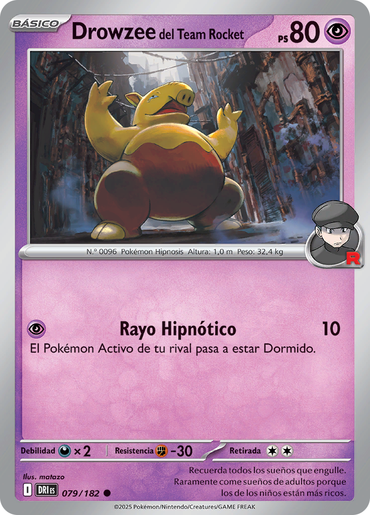 Drowzee del Team Rocket (Reverse Holo)
