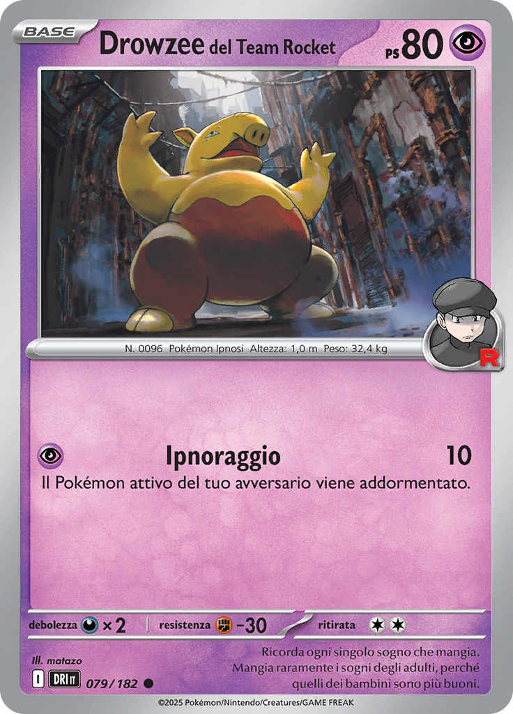 Drowzee del Team Rocket (Reverse Holo)