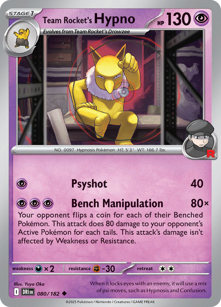 Team Rocket's Hypno (Reverse Holo)