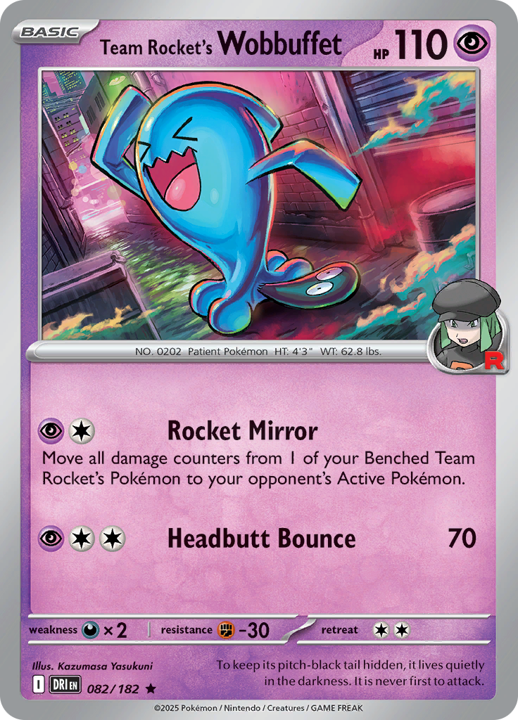 Team Rocket's Wobbuffet (Reverse Holo)