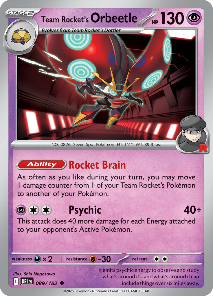 Team Rocket's Orbeetle (Reverse Holo)