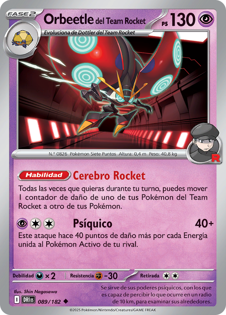 Orbeetle del Team Rocket (Reverse Holo)