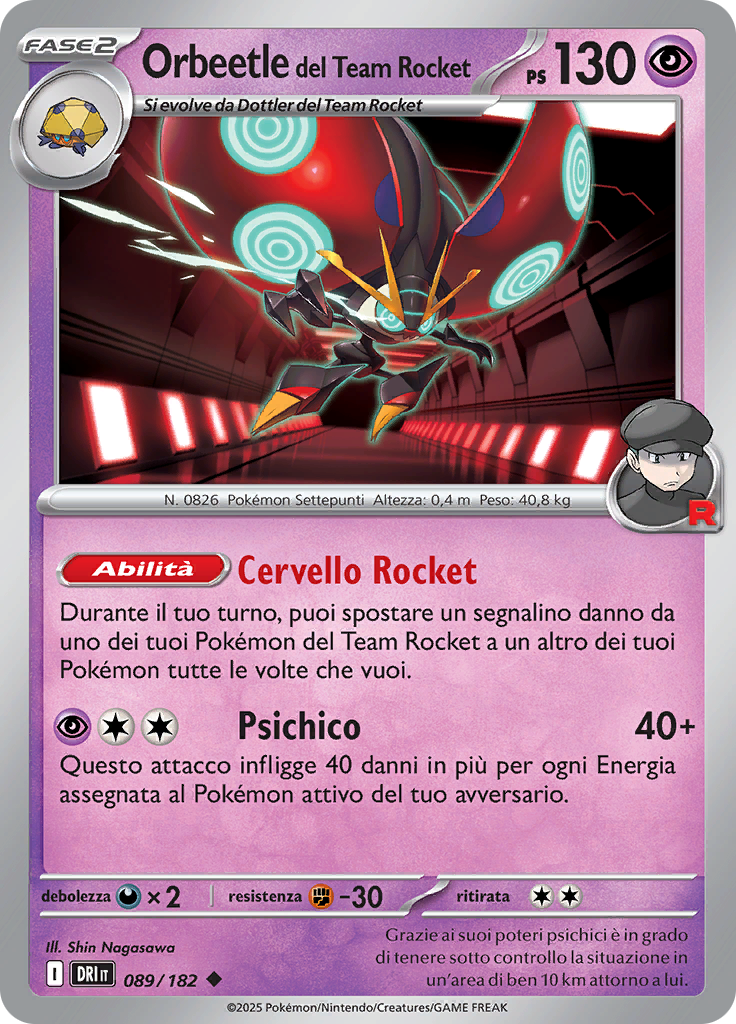 Orbeetle del Team Rocket (Reverse Holo)