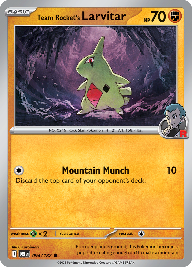 Team Rocket's Larvitar (Reverse Holo)