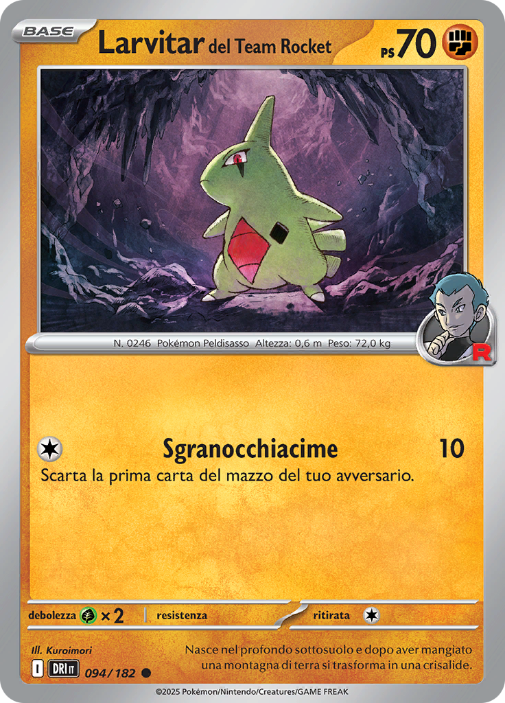 Larvitar del Team Rocket (Reverse Holo)