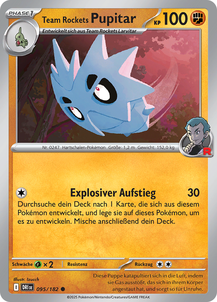 Team Rockets Pupitar (Reverse Holo)