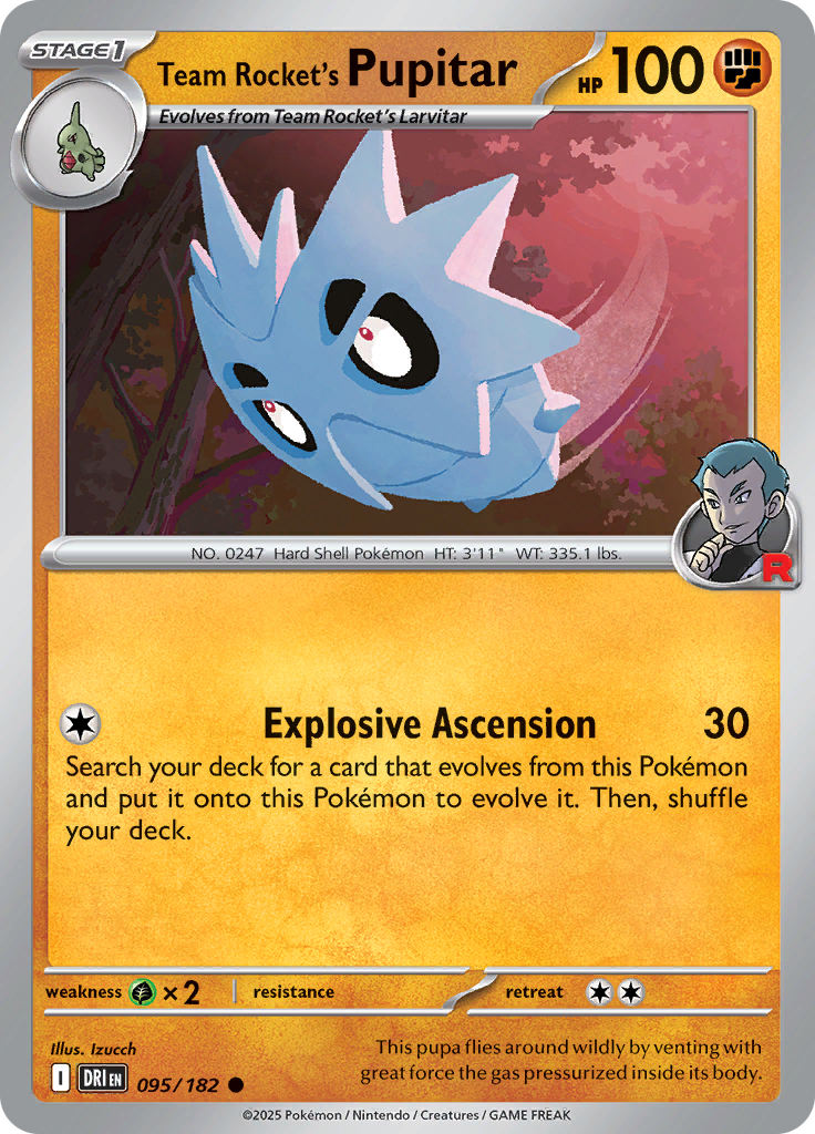 Team Rocket's Pupitar (Reverse Holo)