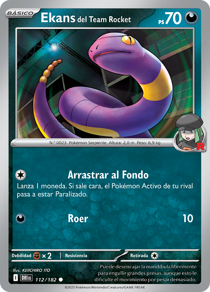 Ekans del Team Rocket (Reverse Holo)