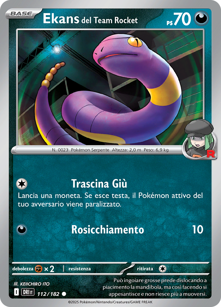 Ekans del Team Rocket (Reverse Holo)