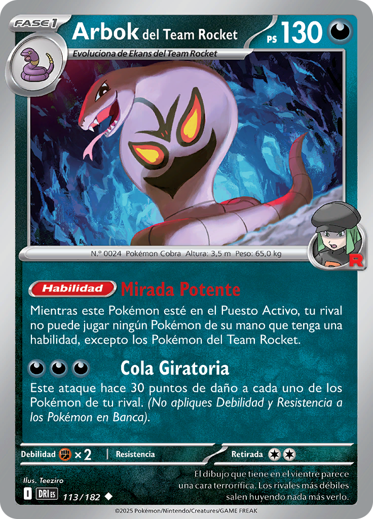 Arbok del Team Rocket (Reverse Holo)
