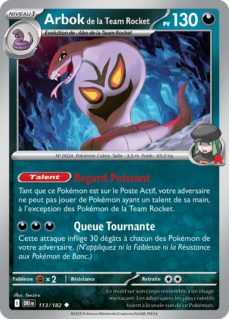 Arbok de la Team Rocket (Reverse Holo)