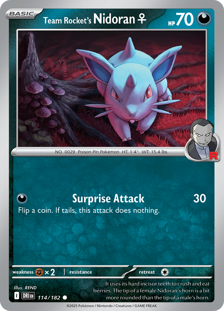 Team Rocket's Nidoran♀ (Reverse Holo)