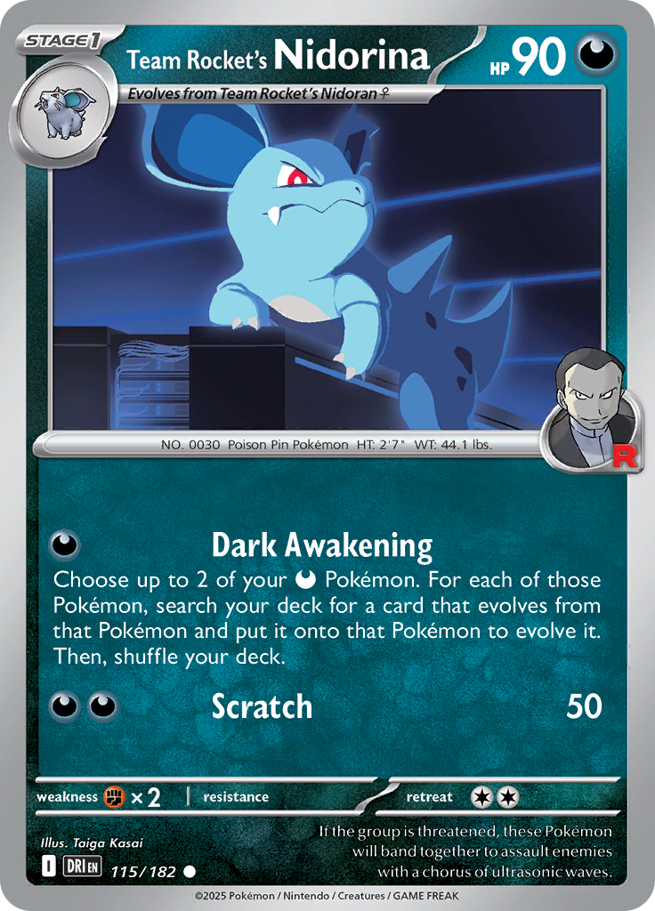 Team Rocket's Nidorina (Reverse Holo)