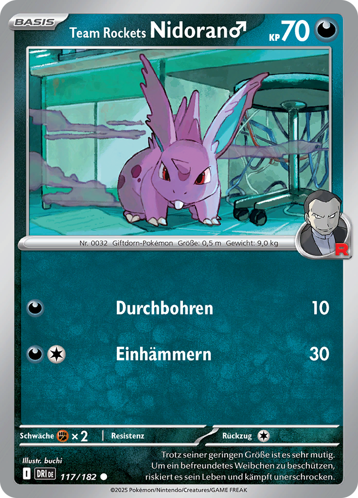 Team Rockets Nidoran♂ (Reverse Holo)