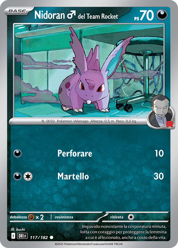 Nidoran♂ del Team Rocket (Reverse Holo)