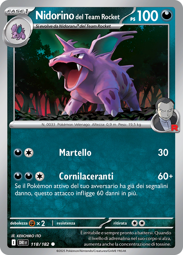Nidorino del Team Rocket (Reverse Holo)