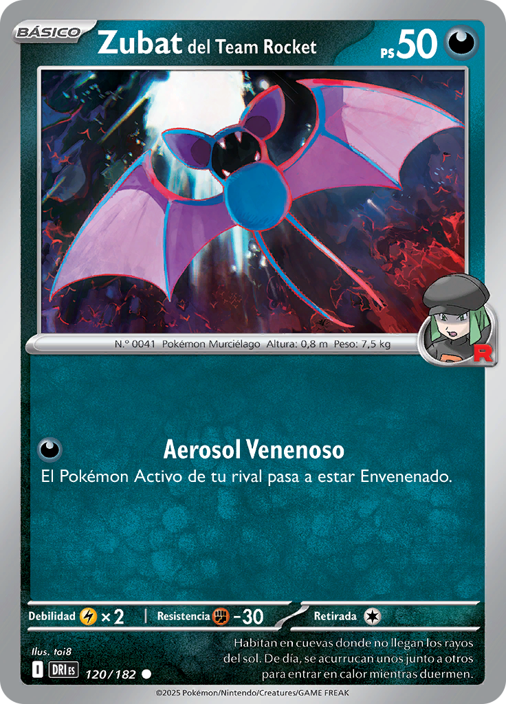 Zubat del Team Rocket (Reverse Holo)