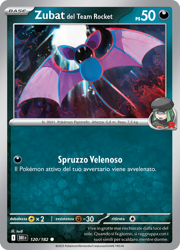 Zubat del Team Rocket (Reverse Holo)