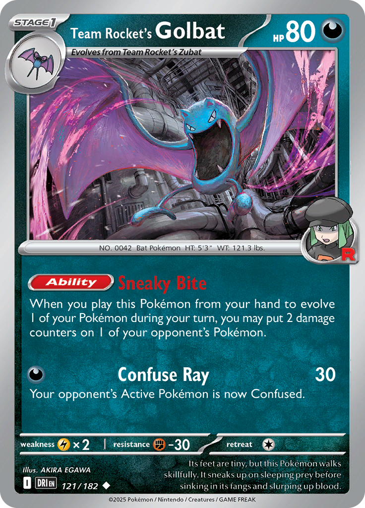 Team Rocket's Golbat (Reverse Holo)