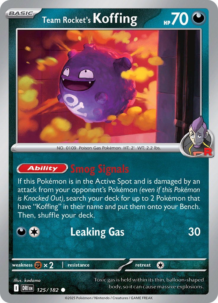 Team Rocket's Koffing (Reverse Holo)
