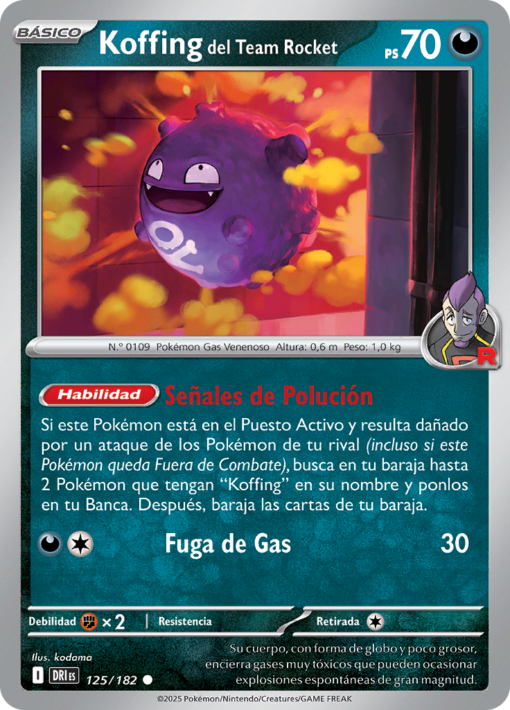 Koffing del Team Rocket (Reverse Holo)