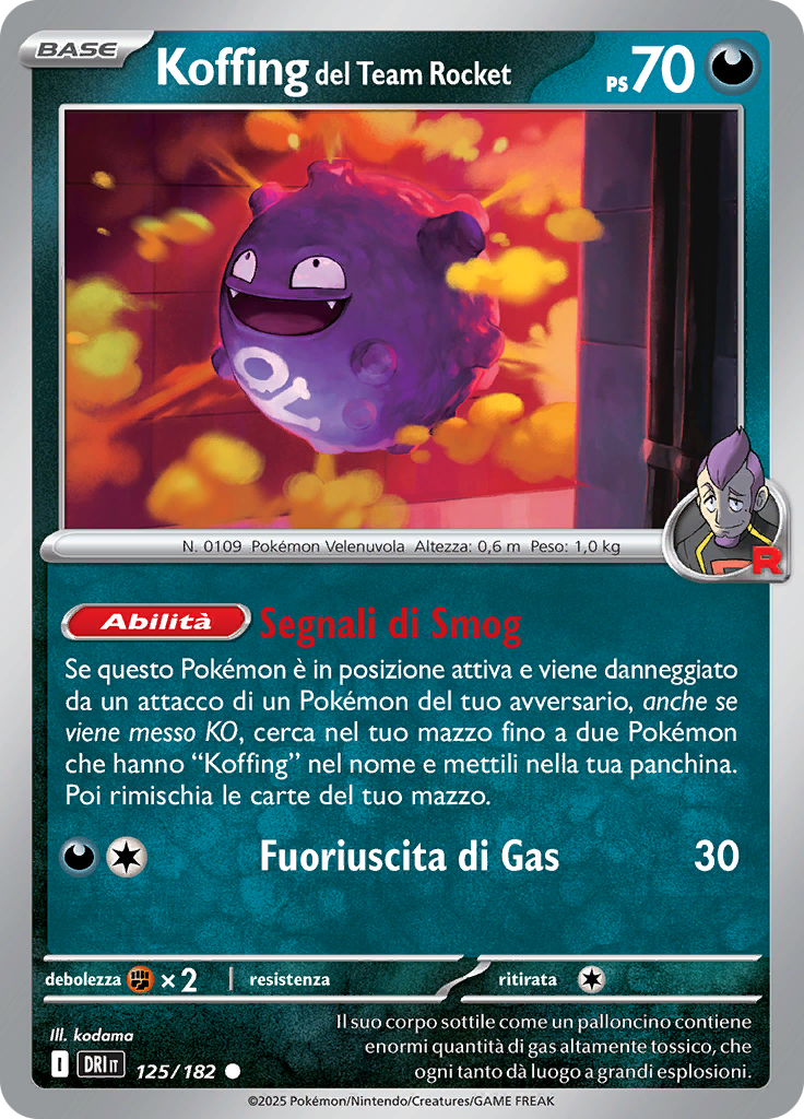 Koffing del Team Rocket (Reverse Holo)