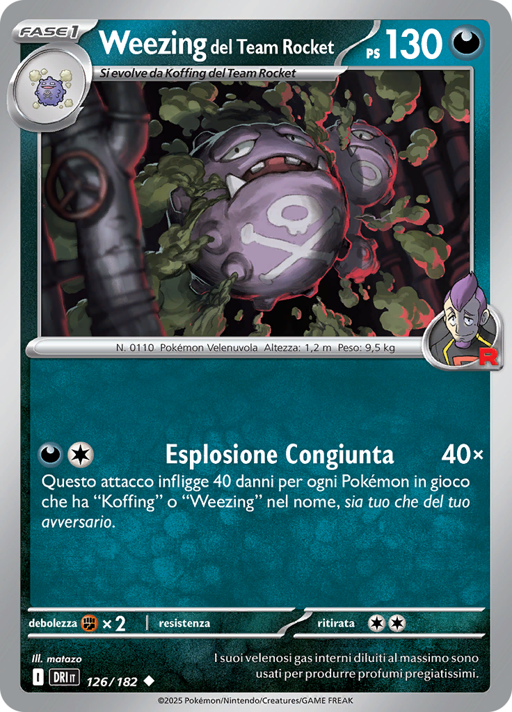 Weezing del Team Rocket (Reverse Holo)