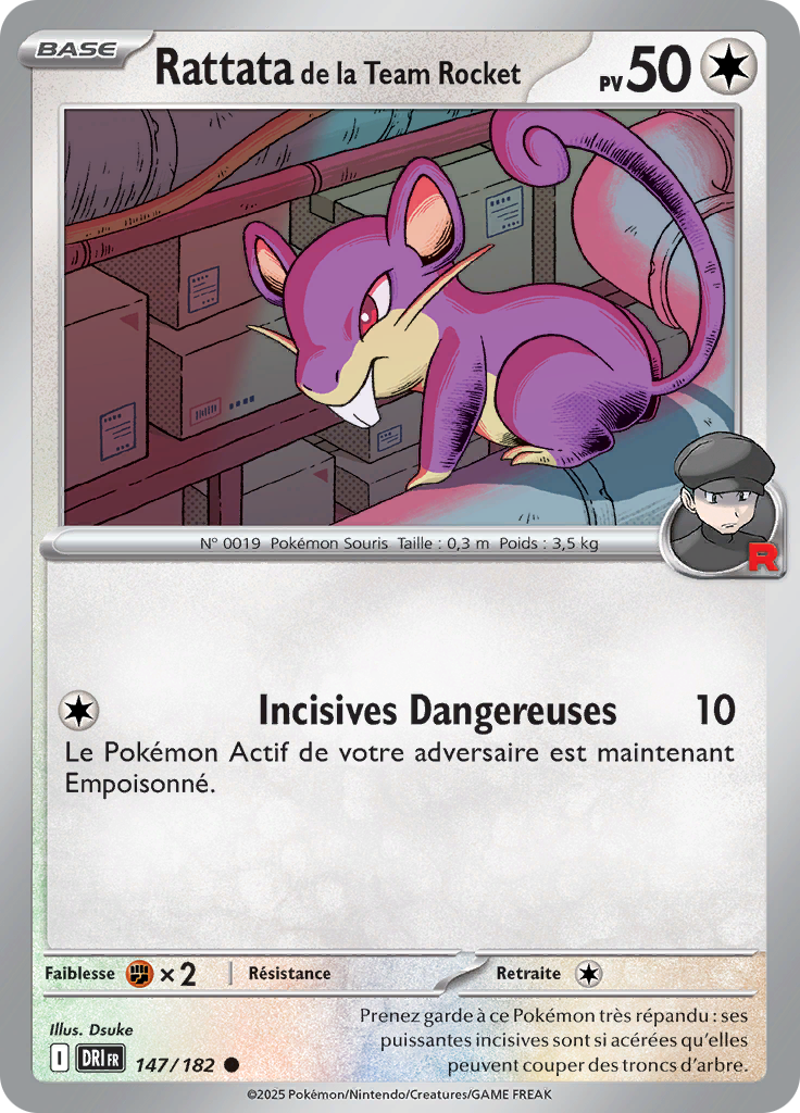 Rattata de la Team Rocket (Reverse Holo)