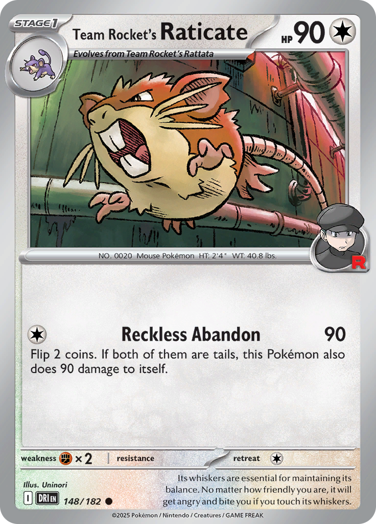 Team Rocket's Raticate (Reverse Holo)