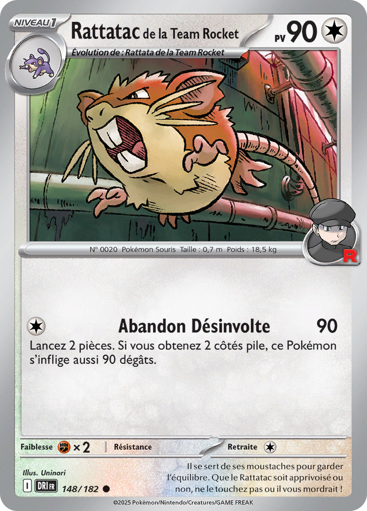 Rattatac de la Team Rocket (Reverse Holo)