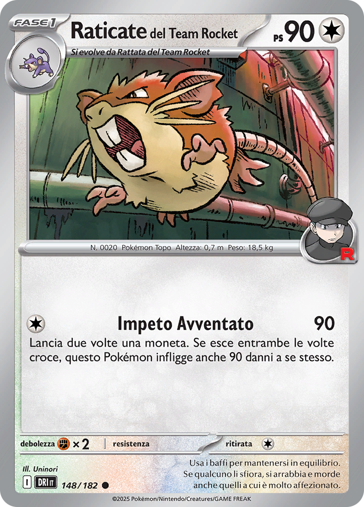 Raticate del Team Rocket (Reverse Holo)