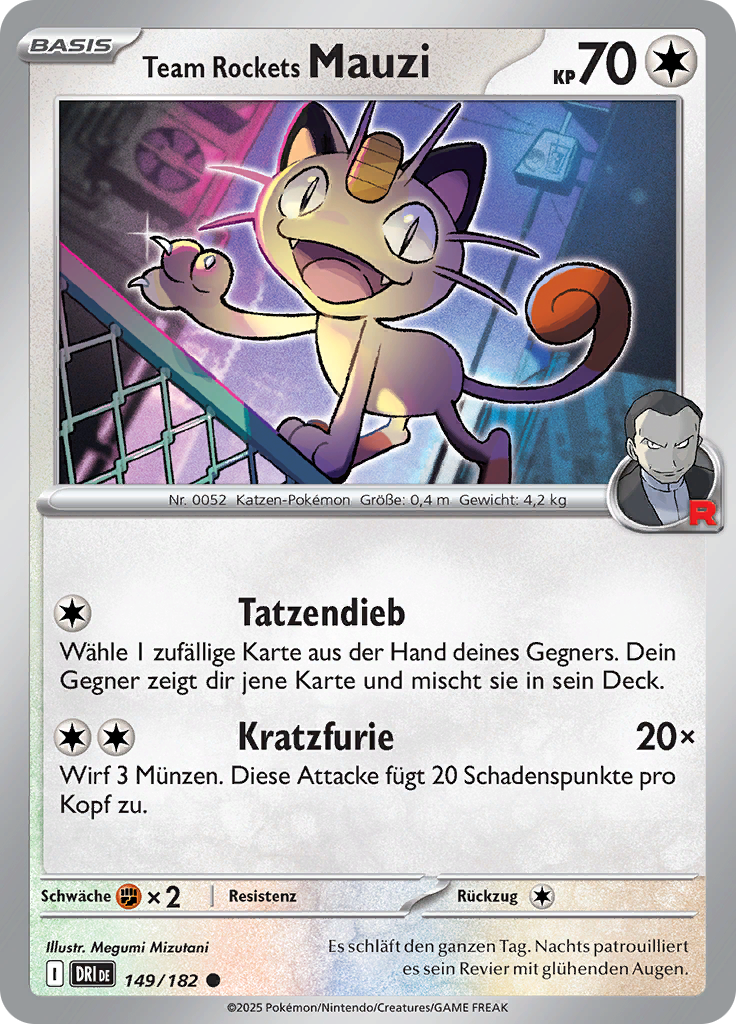 Team Rockets Mauzi (Reverse Holo)