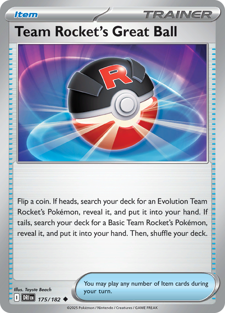 Team Rocket's Great Ball (Reverse Holo)