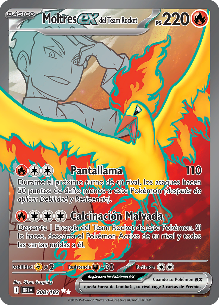 Moltres ex del Team Rocket