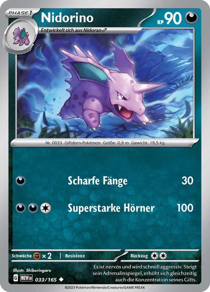 Nidorino (Reverse Holo)