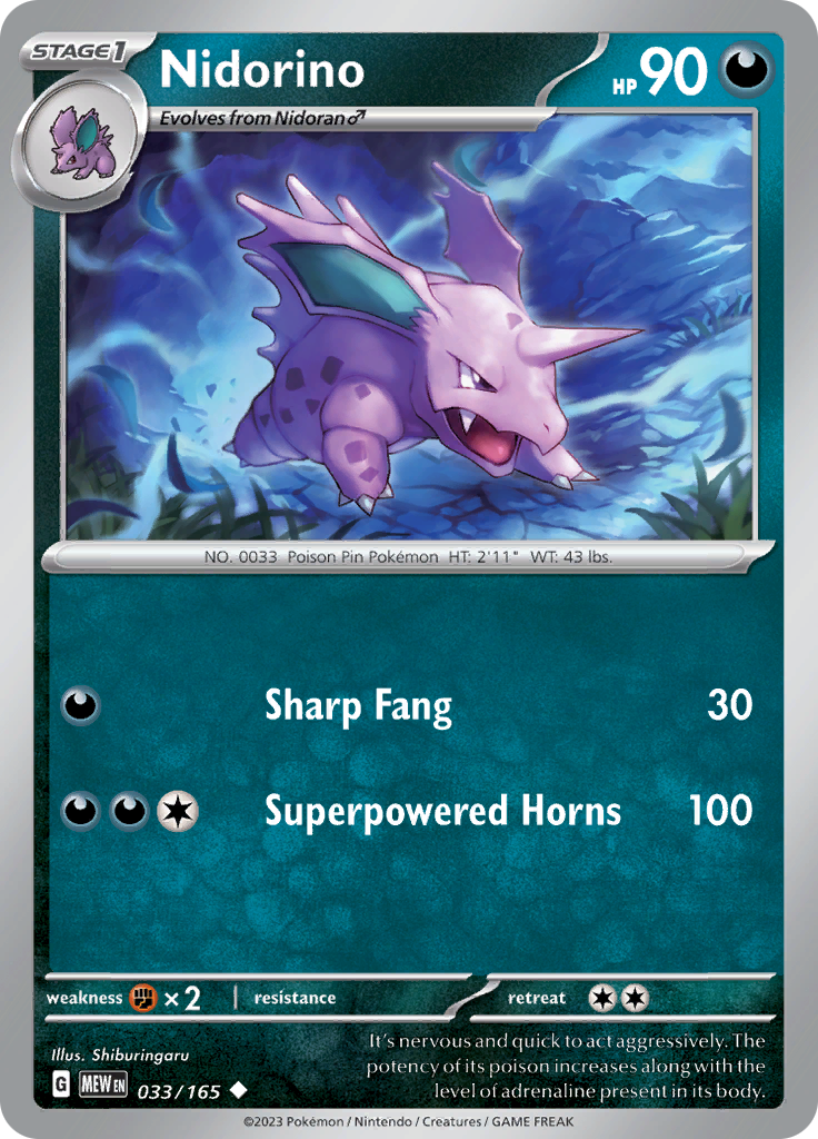Nidorino (Reverse Holo)