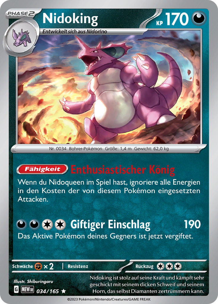 Nidoking (Reverse Holo)