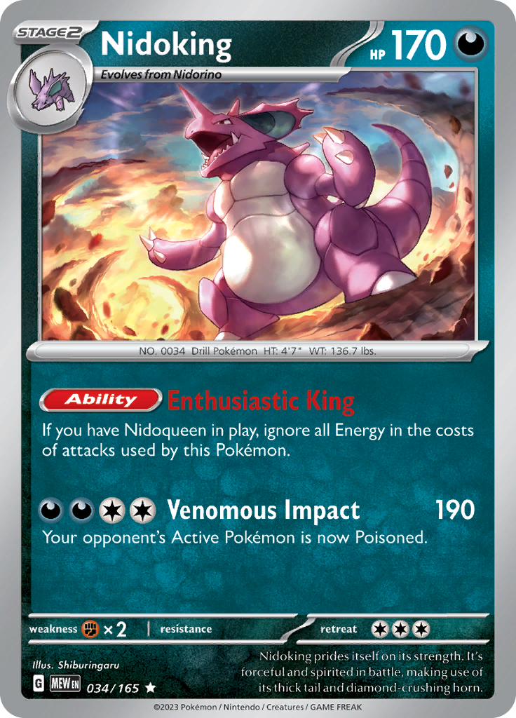 Nidoking (Reverse Holo)