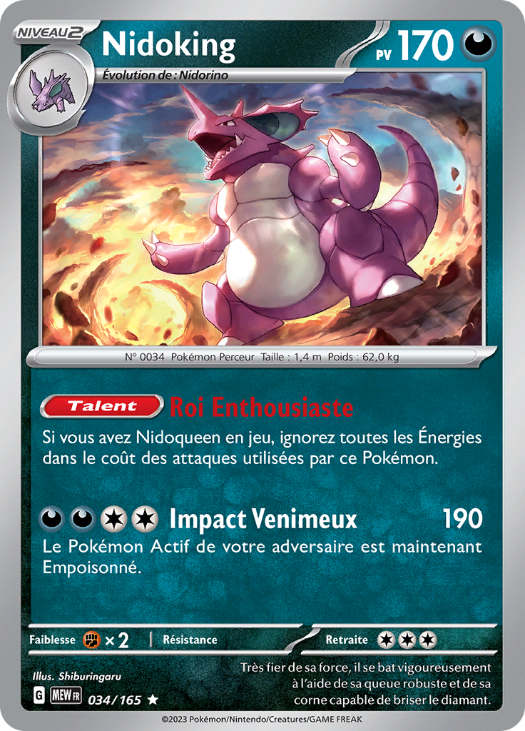 Nidoking (Reverse Holo)